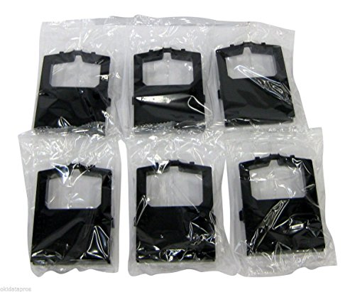 6 Pack of Compatible Print Ink Ribbon Replacement Cartridge to Replace Okidata Oki Data 52104001 for Okmate Microline Dot Matrix Printers: Ml 100 120 170 172 180 182 183 184 192 194 240 280 320 390