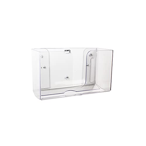 TrippNT 51912 Shatterproof Dual Dispensing Paper Towel Holder, Clear, PETG, 10 7/8 X 6 1/2 X 4 1/4 inches WHD