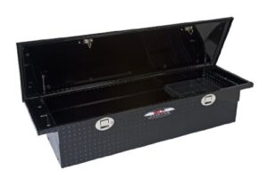 jobox crescent gear-lock™ black aluminum low-profile single lid fullsize crossover truck box - 1-351002