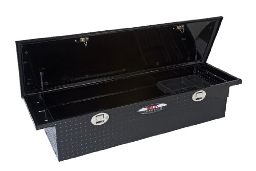 Jobox Crescent Gear-Lock™ Black Aluminum Low-Profile Single Lid Fullsize Crossover Truck Box - 1-351002