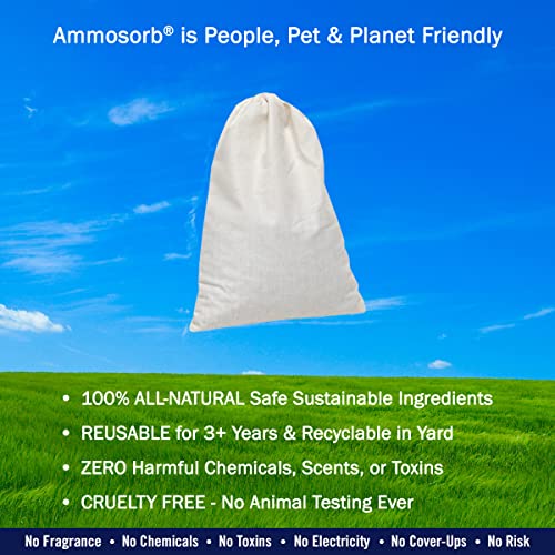 AMMOSORB Reusable Ammonia Smell Removal Deodorizer Pouch: Treats 300 Sq. Ft.