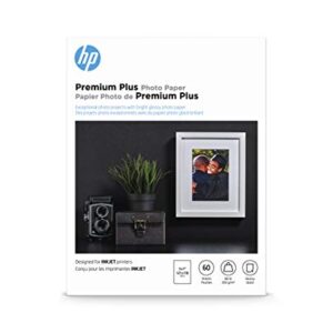 HP Premium Plus Photo Paper, Glossy, 5x7 in, 60 sheets (CR669A)