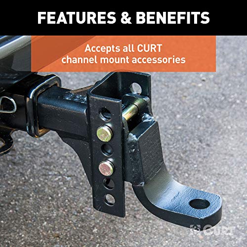 CURT 45911 Replacement Shank for Adjustable Trailer Hitch Ball Mount #45901, Fits 2-Inch Receiver