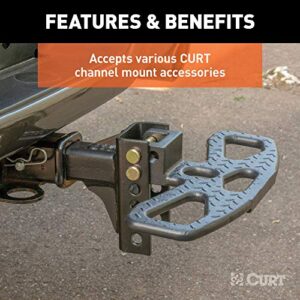 CURT 45901 Adjustable Trailer Hitch Ball Mount, 2-Inch Receiver, 6-3/4-Inch Drop, 1-Inch Hole, 6,000 lbs