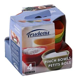 Trudeau Silicone, Set of 4 Pinch Bowls, 3-1/2 by 3-1/2, Multicolor (0990059)