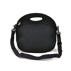 BUILT Spicy Relish Tote Neoprene Lunch Bag with Adjustable Crossbody Strap Black LB12-BLK