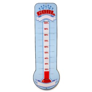 BigMouth Inc. Goal Chart, Goal Setting Thermometer for Classroom & Office Decor, 48” x 11”