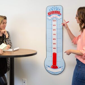 BigMouth Inc. Goal Chart, Goal Setting Thermometer for Classroom & Office Decor, 48” x 11”