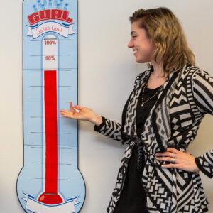 BigMouth Inc. Goal Chart, Goal Setting Thermometer for Classroom & Office Decor, 48” x 11”