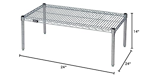 Quantum Storage Systems 243614PC Shelf Platform Rack, Chrome Finish, 24" W x 36" L x 14" H