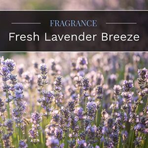 CANDLE-LITE Scented Fresh Lavender Breeze Fragrance, One 10oz. 3-Wick Aromatherapy Candle with 20-40 Hours of Burn Time, Light Purple Color, 10 oz