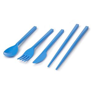 Sistema To Go Collection 4 Piece Cutlery Set, Assorted Colors