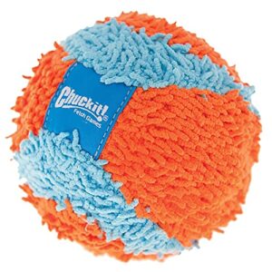 chuckit! indoor fetch ball dog toy (4.75 inch), orange and blue