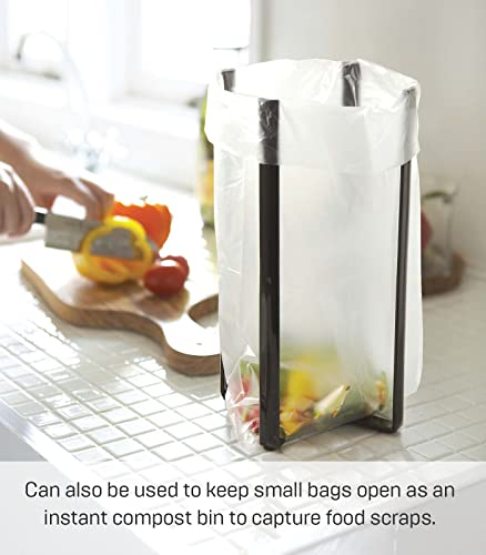 YAMAZAKI home 6785 Kitchen Multi Eco Stand-Multifunctional Plastic Bag Holder, One Size, Black