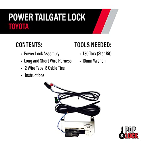 Pop & Lock PL8525 Power Tailgate Lock for Toyota Tacoma (Power Lock Add-on Kit)