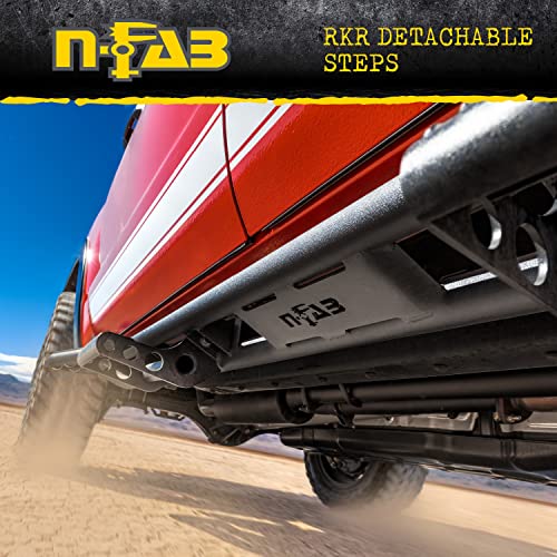 N-Fab RKR Detachable Steps (Sold In Pairs) | Textured Black | JPTS32 | Compatible With All RKR Rails by N-Fab