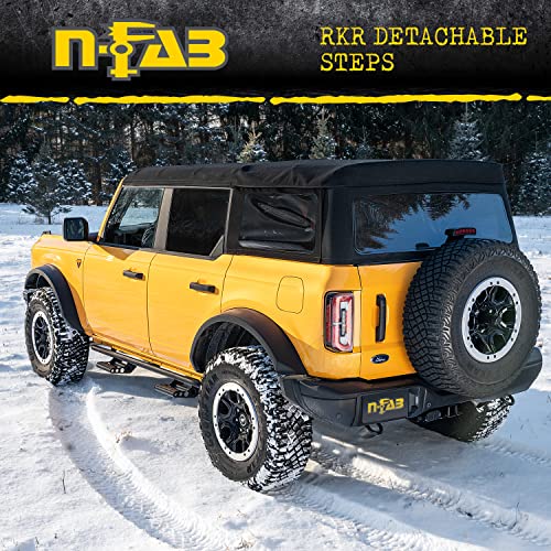 N-Fab RKR Detachable Steps (Sold In Pairs) | Textured Black | JPTS32 | Compatible With All RKR Rails by N-Fab