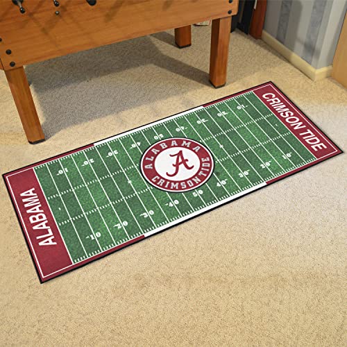 FANMATS 7529 Alabama Crimson Tide Field Runner Rug - 30in. x 72in.