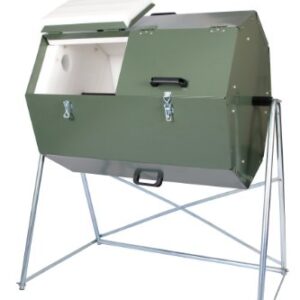 Jora Composter JK 270 - Outdoor Dual Chamber Compost Tumbler - 70 Gallon - Galvanized Steel Construction