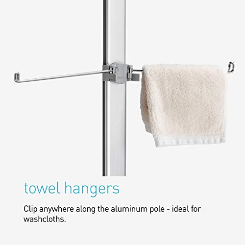 simplehuman 9' Tension Pole Shower Caddy, Stainless Steel and Anodized Aluminum