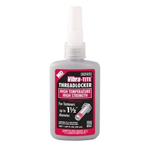 vibra-tite - 13750 137 permanent high temperature and high strength anaerobic threadlocker, 50 ml bottle, red