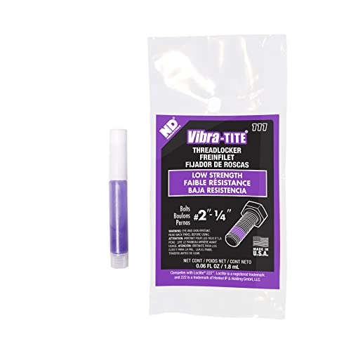 Vibra-TITE - 11102 111 Low Strength Removable Anaerobic Threadlocker, 2ml Bullet Tube, Purple