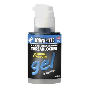 vibra-tite - 12535 125 removable medium strength gel anaerobic threadlocker, 35 ml pump, blue
