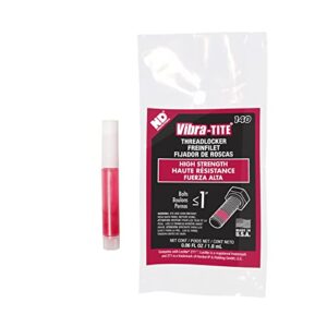 vibra-tite 140 red permanent high strength anaerobic threadlocker, 2ml bullet tube