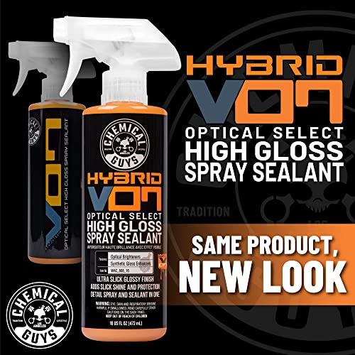 Chemical Guys WAC_808_16 Hybrid V7 Optical Select High Gloss Spray Sealant & Quick Detailer (Safe for All Finishes Including Ceramic Coatings), 16 fl oz, Orange Scent