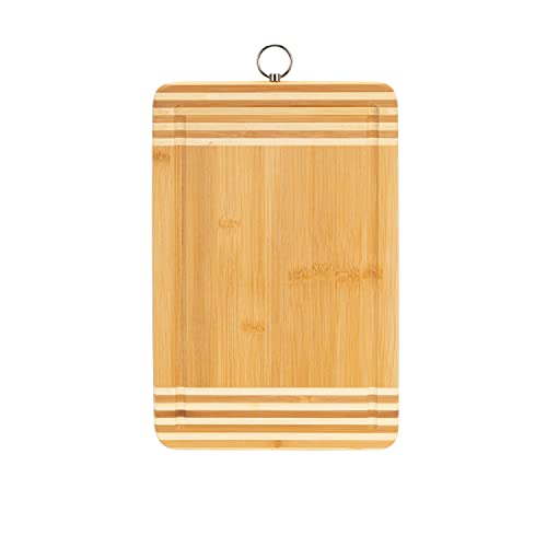 Kitchen Details Bamboo Cutting Board | Medium | Dual Sided Surface | Ultra Thick | Cut Resistant | Drip Edge