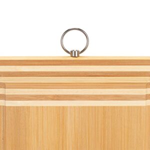 Kitchen Details Bamboo Cutting Board | Medium | Dual Sided Surface | Ultra Thick | Cut Resistant | Drip Edge