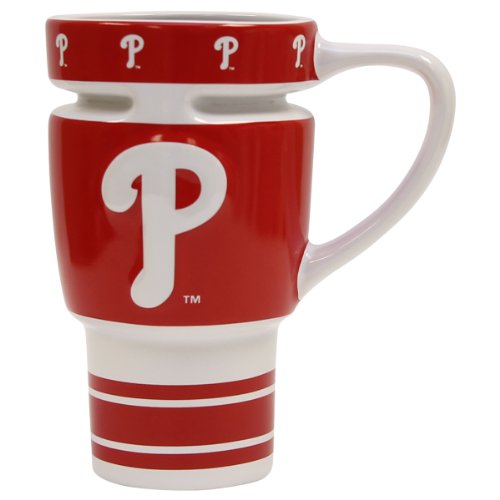 MLB Philadelphia Phillies Boelter 16 Ounce Sculpted Travel Mug