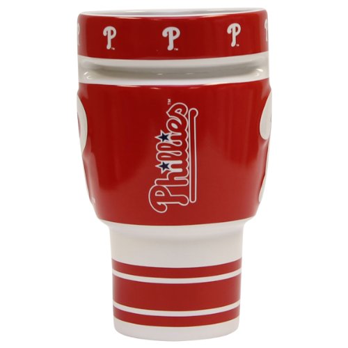 MLB Philadelphia Phillies Boelter 16 Ounce Sculpted Travel Mug