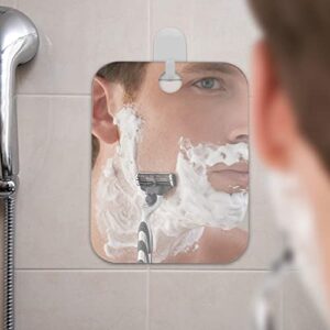 The Shave Well Company Original Anti-Fog Shaving Mirror | Fogless Bathroom Shower Mirror with Handheld Option for Men and Women | Hanging Shower Mirror Includes Long-Lasting Removable Adhesive Hook