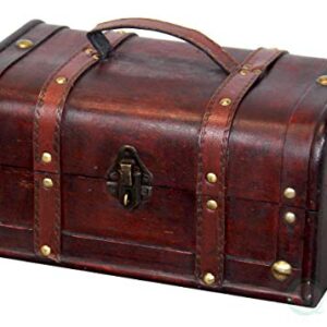 Vintiquewise(TM Decorative Treasure Box - Small Wooden Trunk Chest Size: 11" x 7" x 5.5"