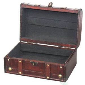 Vintiquewise(TM Decorative Treasure Box - Small Wooden Trunk Chest Size: 11" x 7" x 5.5"