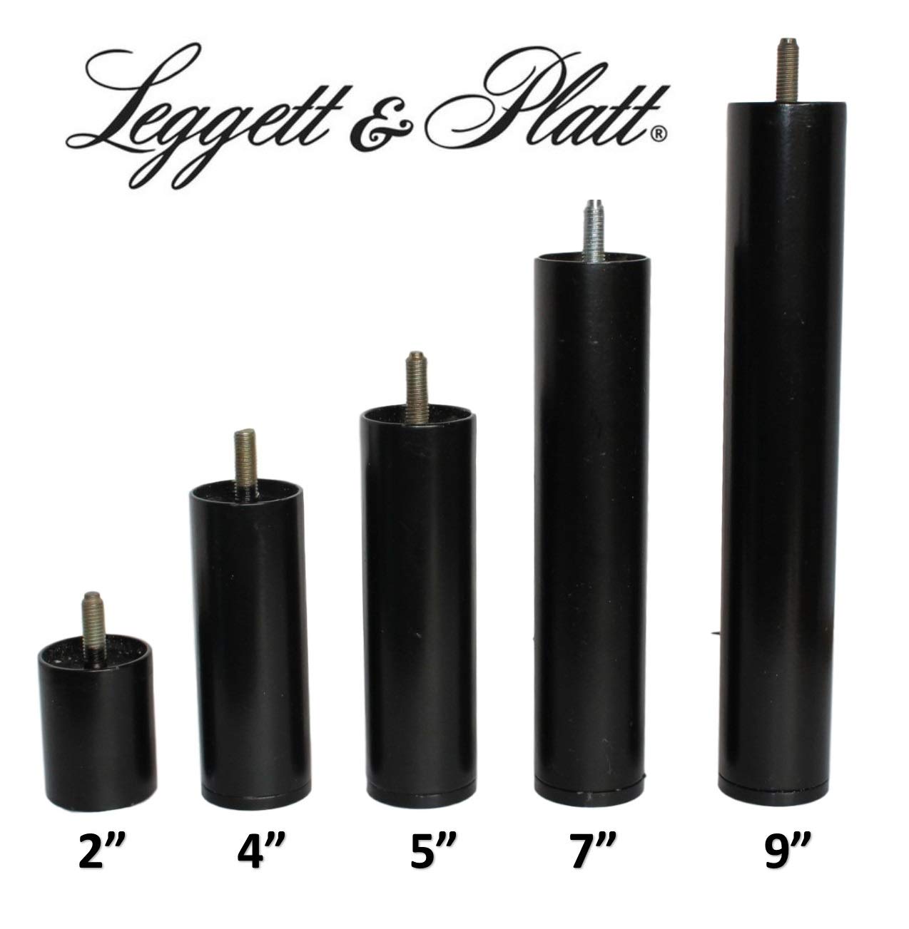 5" Steel Adjustable Bed Riser Legs, Set of 4