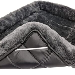 MidWest Homes for Pets 18L-Inch Gray Dog Bed or Cat Bed w/ Comfortable Bolster|Ideal for 'Toy' Dog Breeds&Fits an 18-Inch Dog Crate|Wash&Dry|1-Year Warranty,Charcoal Gray,Model:40218-GY