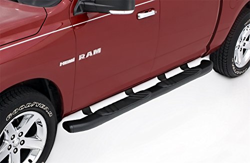 Lund 22758083 Black Composite 5" Oval Bent Nerf Bars for 2009-2015.5 Dodge Ram 1500, 2010-2018 Ram 2500/3500 Quad Cab