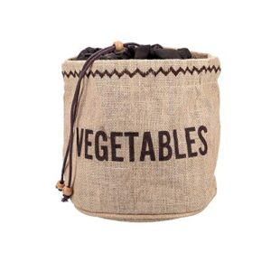 natural elements hessian sack for vegetable storage, fabric, 20 x 20 cm, brown
