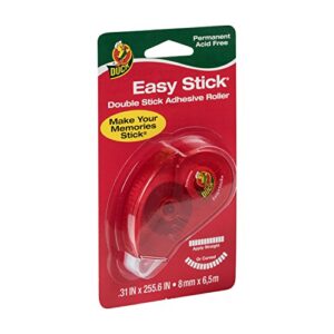 Duck Brand Easy-Stick Double Stick Adhesive Roller, 0.31 Inch x 255.6 Inches (280306)