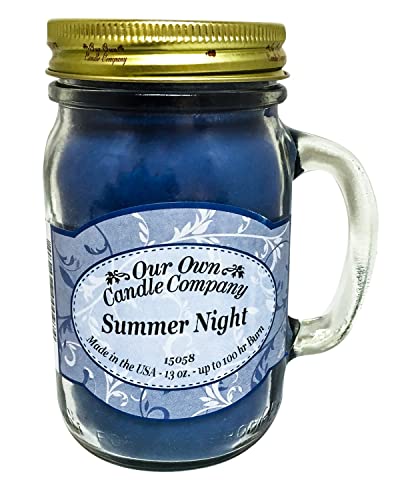 Our Own Candle Company Summer Night Scented 13 Ounce Mason Jar Candle Company