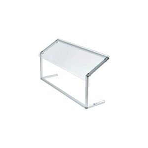 carlisle foodservice products 924807 acrylic adjustable single sided sneeze guard with aluminum frame, 48-1/4" length x 12.44" depth, clear