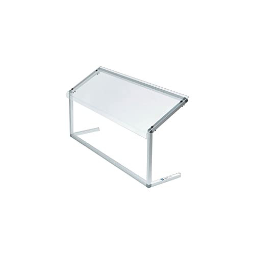 Carlisle FoodService Products 924807 Acrylic Adjustable Single Sided Sneeze Guard with Aluminum Frame, 48-1/4" Length x 12.44" Depth, Clear