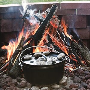 Lodge L10DCO3 Cast Iron Deep Camp Dutch Oven, Pre-Seasoned, 5-Quart