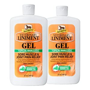 absorbine veterinary liniment gel (two 12-oz squeeze bottle)