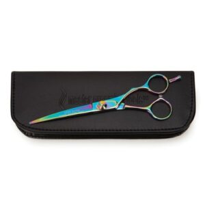 master grooming tools stainless steel 5200 rainbow series curved pet shears, 6-1/2-inch