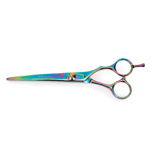 Master Grooming Tools Stainless Steel 5200 Rainbow Series Curved Pet Shears, 6-1/2-Inch