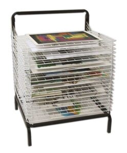 stack-n-dry spring loaded drying rack - perfect for an art organizer, paintings, storage, and any drying needs