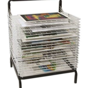 Stack-N-Dry Spring Loaded Drying Rack - Perfect for an Art Organizer, Paintings, Storage, and Any Drying Needs